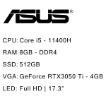 مشخصات، قیمت و خرید لپ تاپ ایسوس 17،3 اینچی مدل ASUS TUF Gaming F17 FX706HE -1 | پدیده شیراز