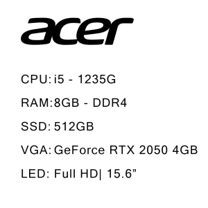 لپ تاپ ایسر 141512 – Aspire 5 A515-57G-59VY