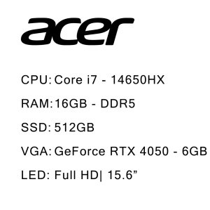 لپ تاپ ایسر مدل 143295 – Acer Nitro V 16 ANV16-71-760Q