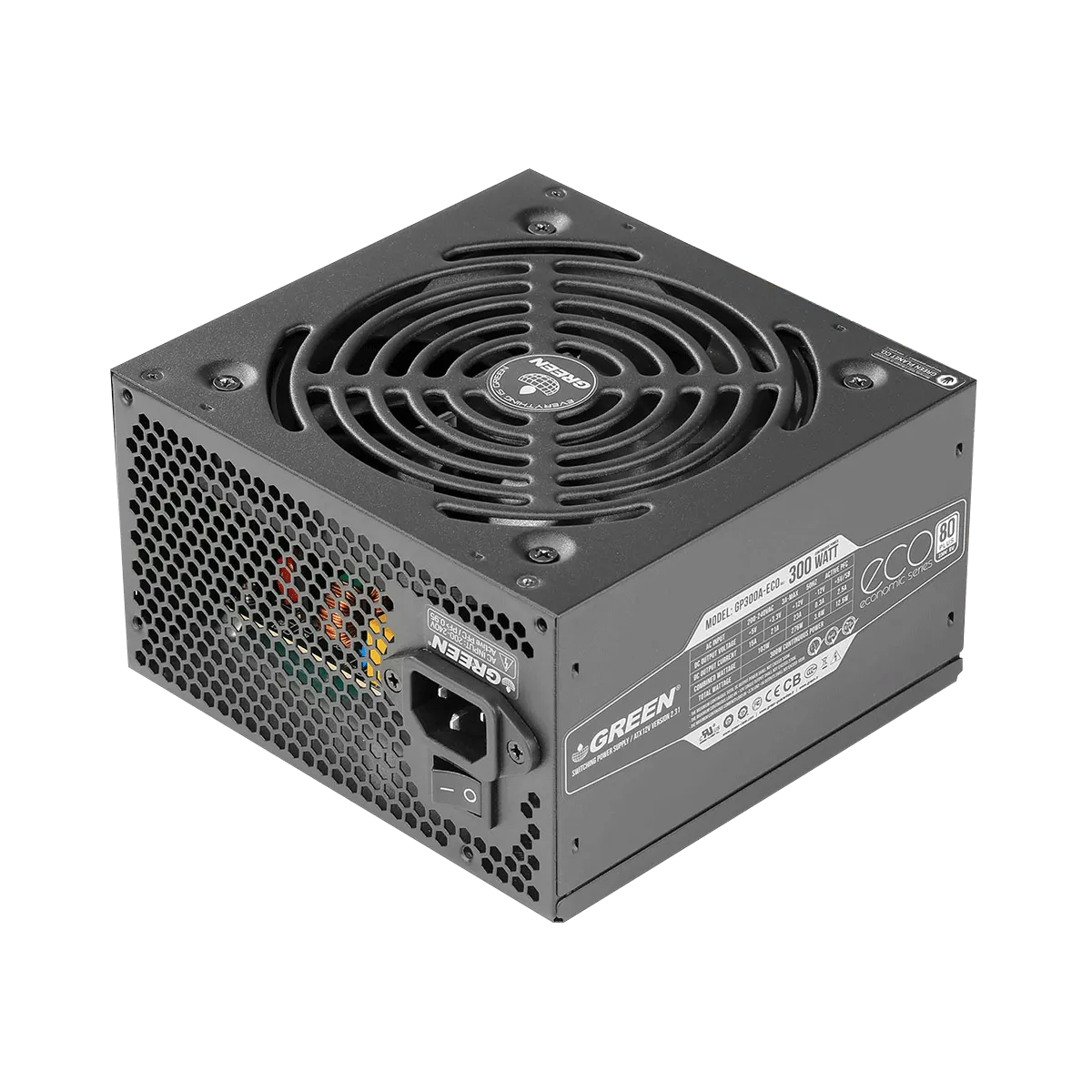 منبع تغذیه گرین مدل GREEN GP300A-ECO Rev3.1