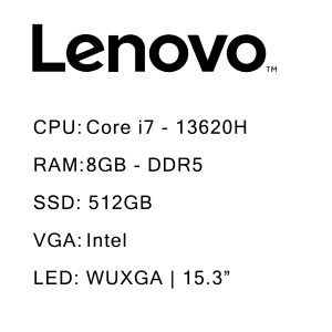 لپ تاپ لنوو Lenovo IdeaPad Slim 3 15IRH10 I7 (13620H) 8G 512SSD Intel  _ 158002